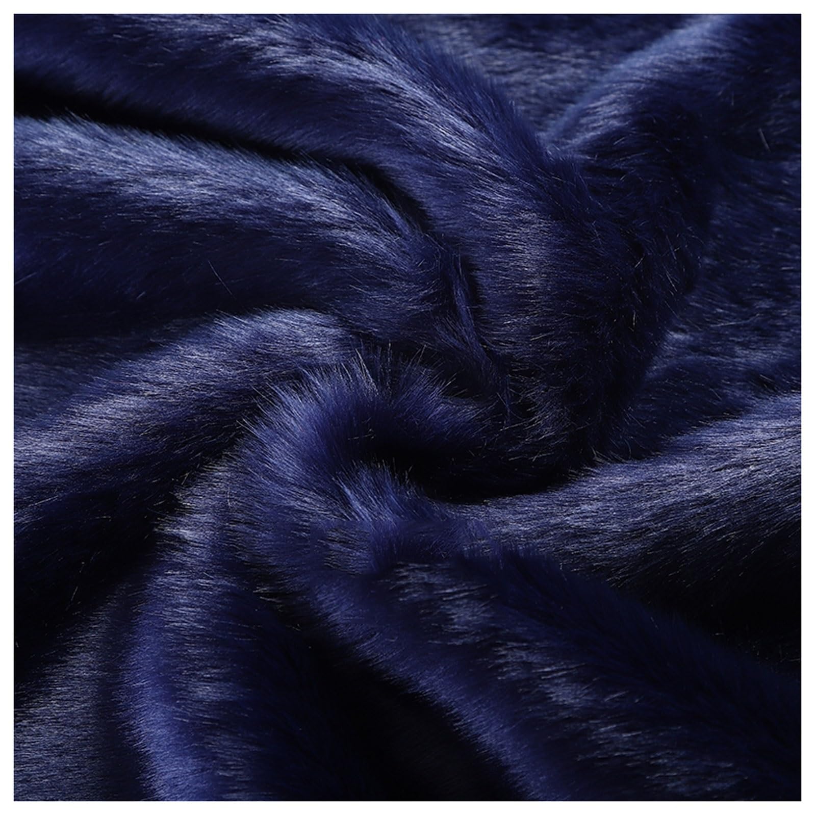 Faux Fur Plush Shaggy Faux Fur Fabric 2.8cm Long Pile Fur Fake Fur Materials, Soft and Fluffy Craft Fabric, for DIY Arts, Crafts, Apparel, Costume, Rug, Accessories, 50x20cm/50x180cm (Color : Blue 5