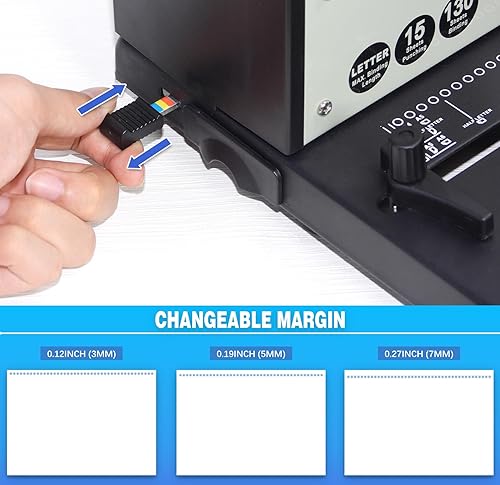 Miniatura 4 de Rayson Máquina obligatoria de bobina PD-1503, carpeta espiral de la echada 4:1 con el insertador eléctrico de la bobina para el tamaño máximo de la