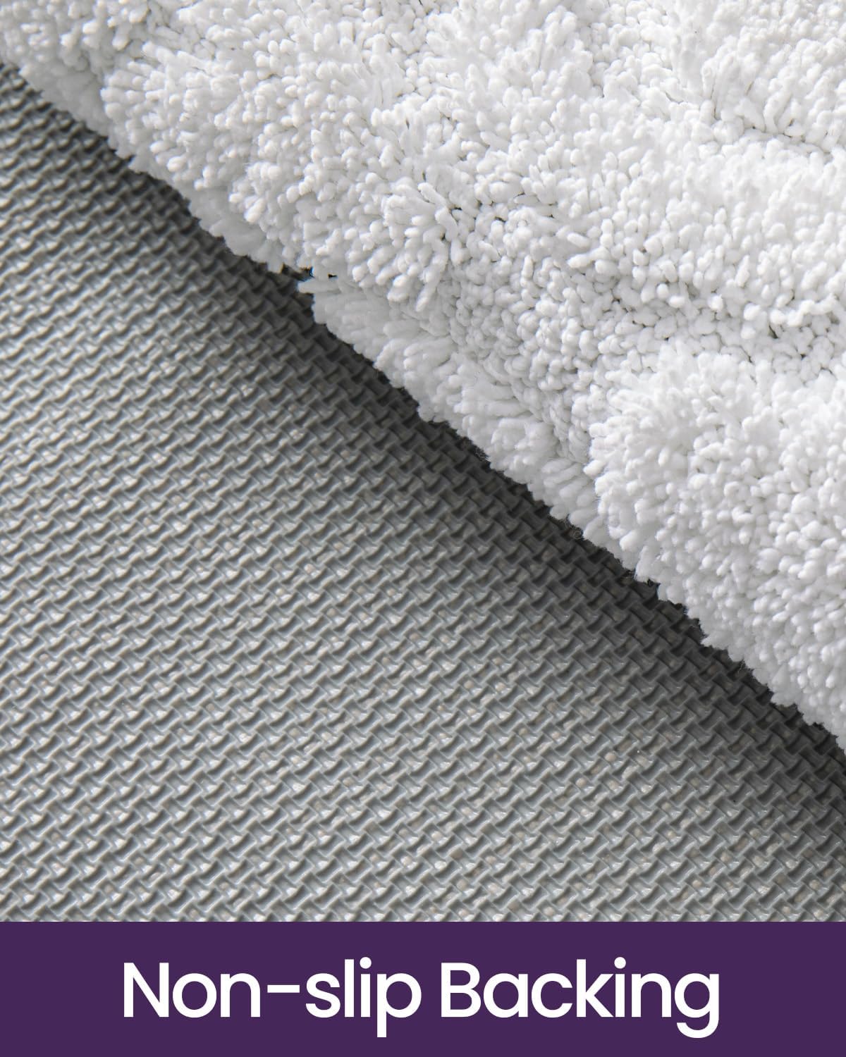 DEXI Bathroom Rug 17x30, Non Slip Washable Bath Mat for Shower Floor, Absorbent Soft Bathmat with Rubber Backing, Plush Fluffy Microfiber Floral Retro Carpet, White - Image 7