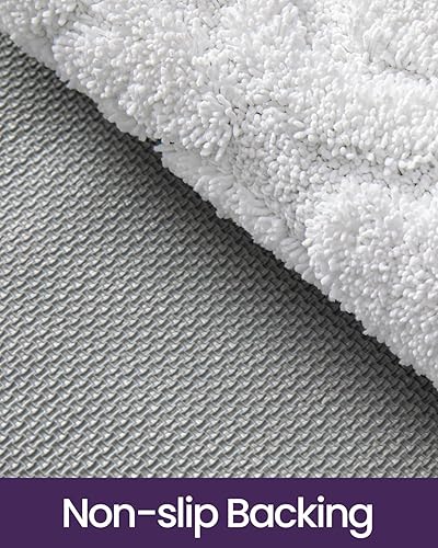 Miniatura 4 de DEXI Alfombra de baño de 24 x 36 pulgadas, antideslizante y lavable para suelo de ducha, tapete de baño suave absorbente con respaldo de goma,