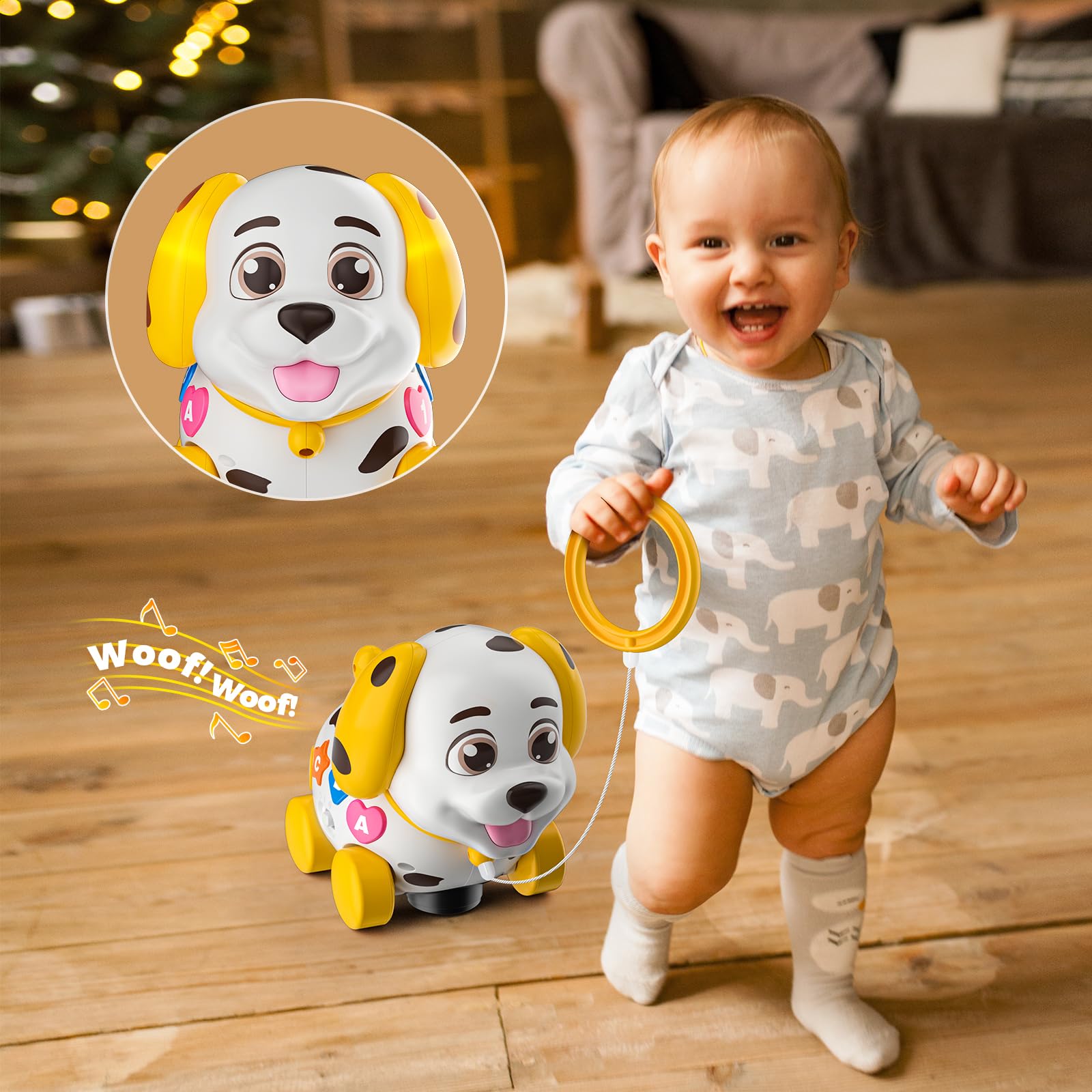 Baby Toys 6-12 Month, 1st First Birthday Gift for 1 Year Old Boys Girls, Musical Crawling & Walking Puppy Toy 6 7 8 9 10 12-18 Month Old Bilingual Learning Developmental Toy