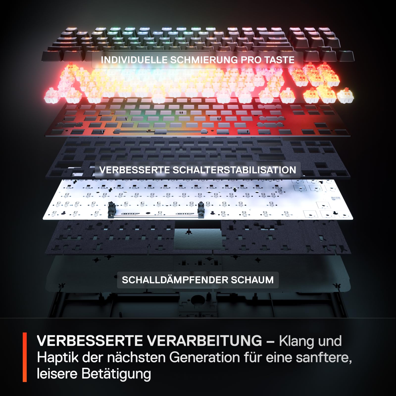 SteelSeries Apex Pro Mini Gen 3 Gaming Tastatur 60 Prozent Hall Effect Switches OmniPoint 3.0 DE Layout QWERTZ