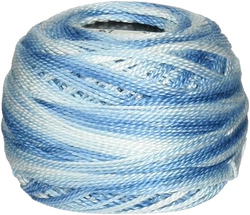 DMC 116 8-67 bolas de hilo de algodón perla, azul claro, tamaño 8