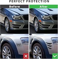 DREAMIZER Univerzális Fekete Első Lökhárító Spoiler Szett - 6 db Öntapadós Gumi Légterelő, Splitter Fin Autó Tuning Kiegészítő 2
