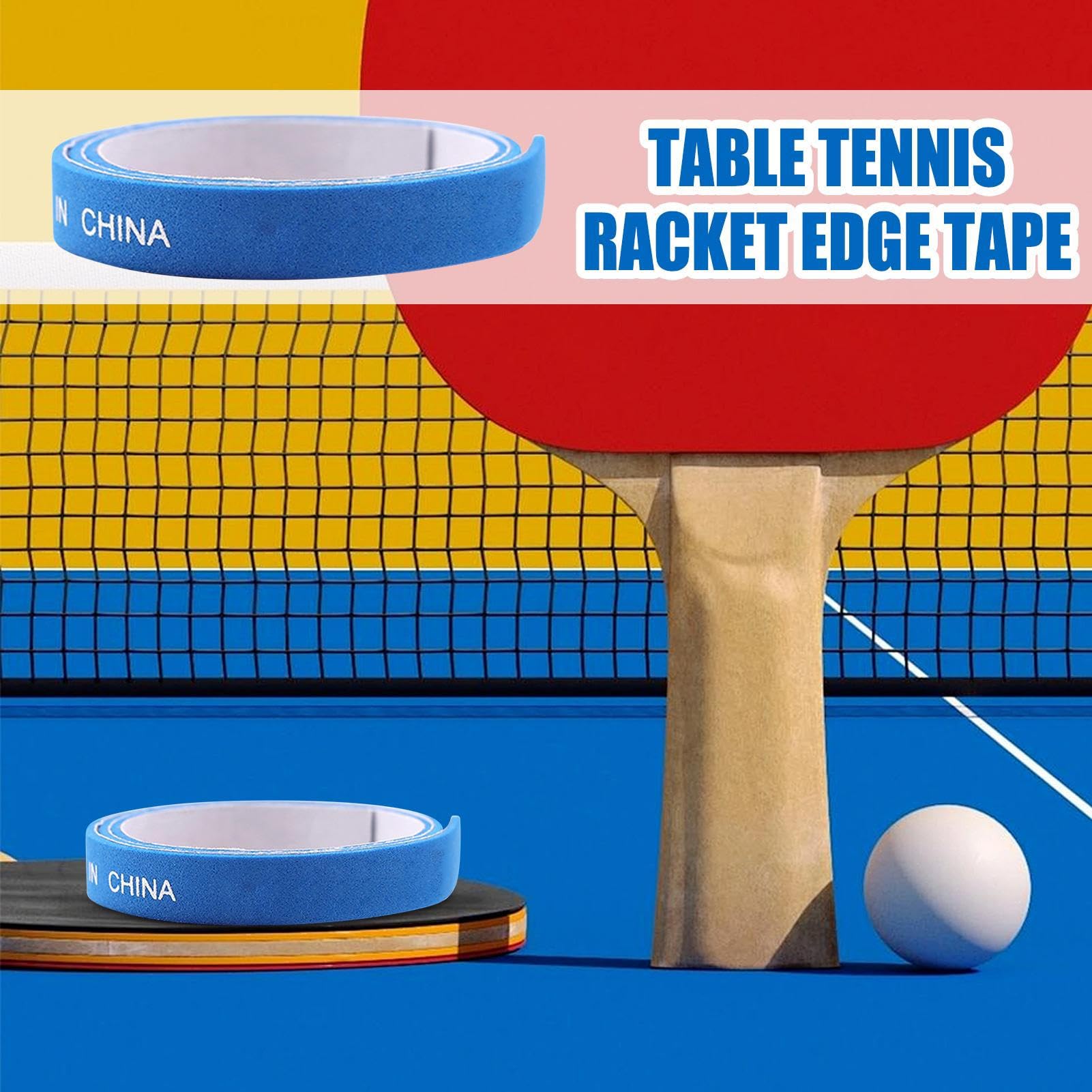 Cinta Protectora Lateral para Tenis de Mesa | Pack de 10 Cintas para Bordes de Paletas de Pong,Accesorios Deportivos para Entrenamiento, Competiciones y Uso en Gimnasio