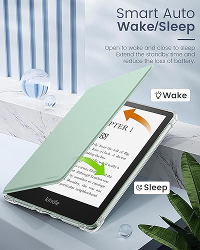 Miniatura 5 de MoKo Funda para Kindle Paperwhite de 6.8" 11 generación 2021 y Kindle Paperwhite Signature Edition, ultra transparente, suave, flexible,