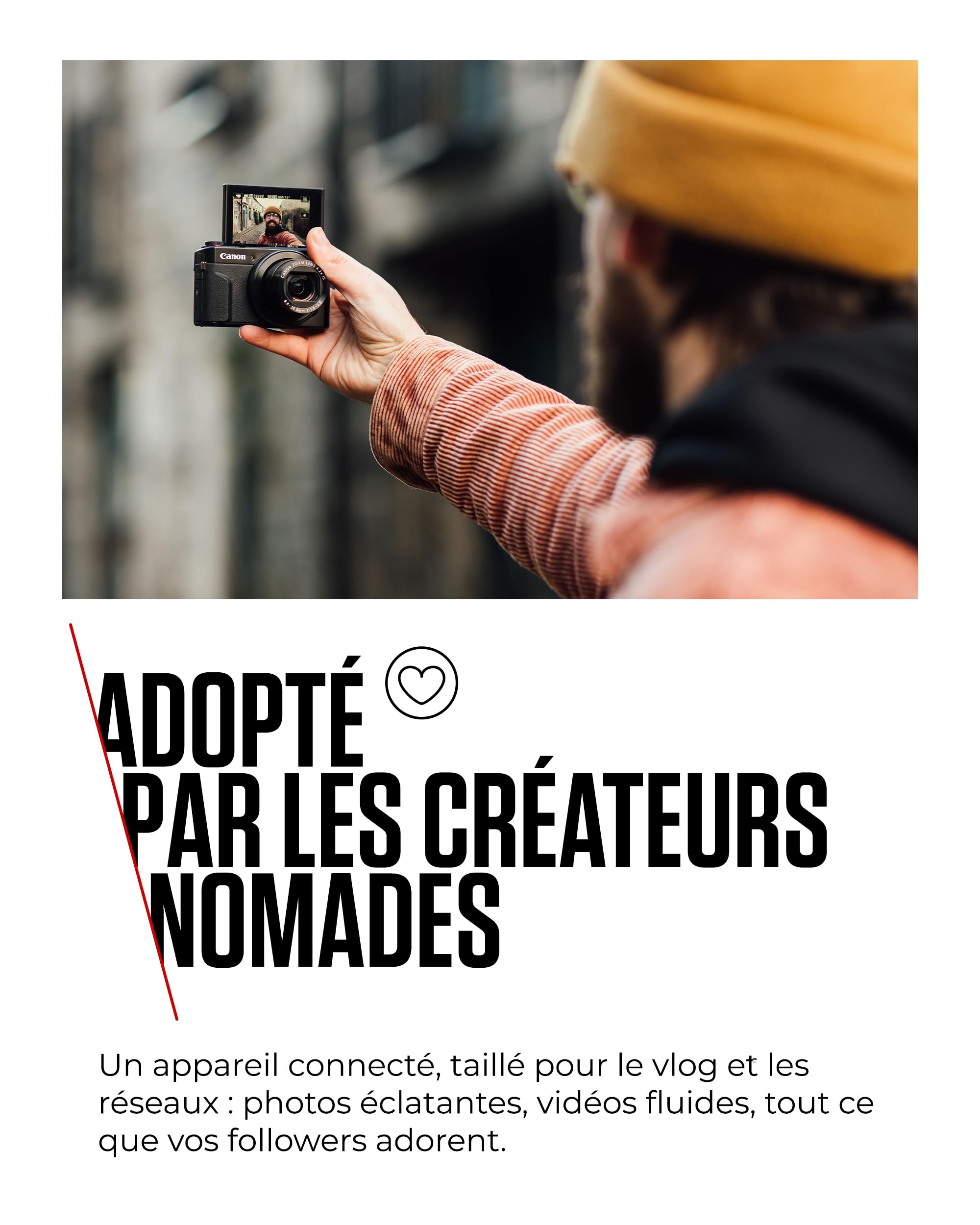 Canon PowerShot G7 X Mark III (Noir) - Appareil Photo numérique avec capteur 1 Pouce et vidéo 4K - Idéal pour Le vlog - Wi-FI et Bluetooth - Adopté par Les Créateurs Nomades