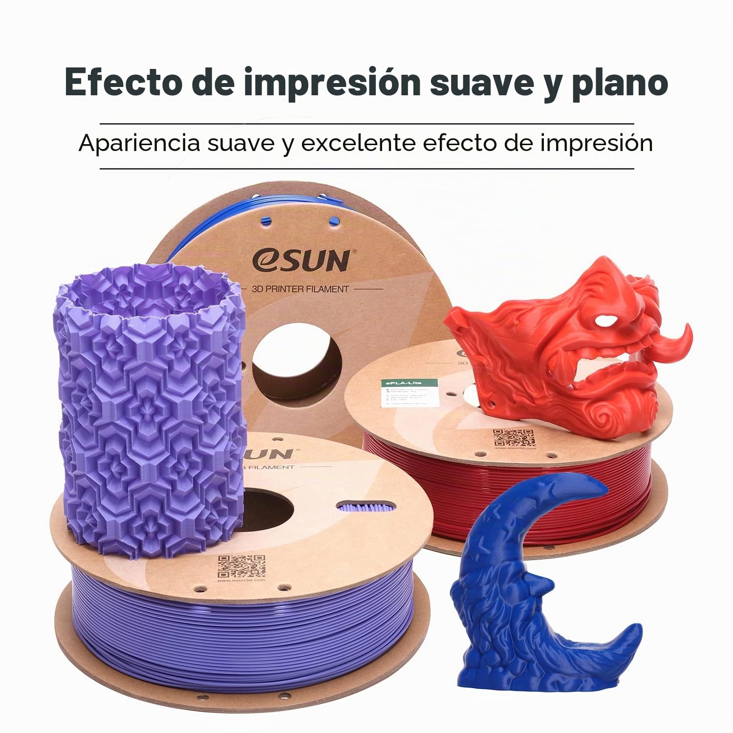 eSUN Filamento PLA 1.75mm 1KG Carrete Precisión Dimensional +/- 0.03mm Amarillo