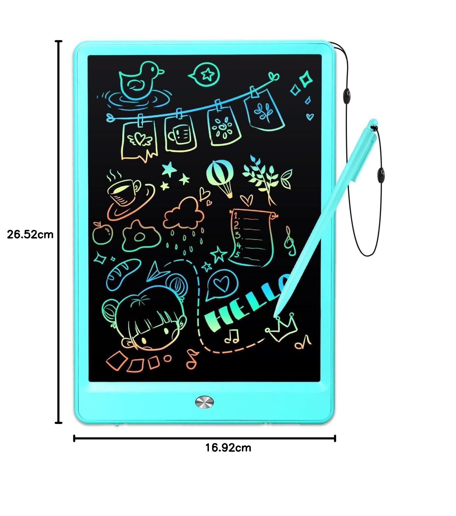 EooCoo Tablette d'écriture LCD 10 Pouces, Tablette Dessin Enfant, Cadeau Éducatif Bleu