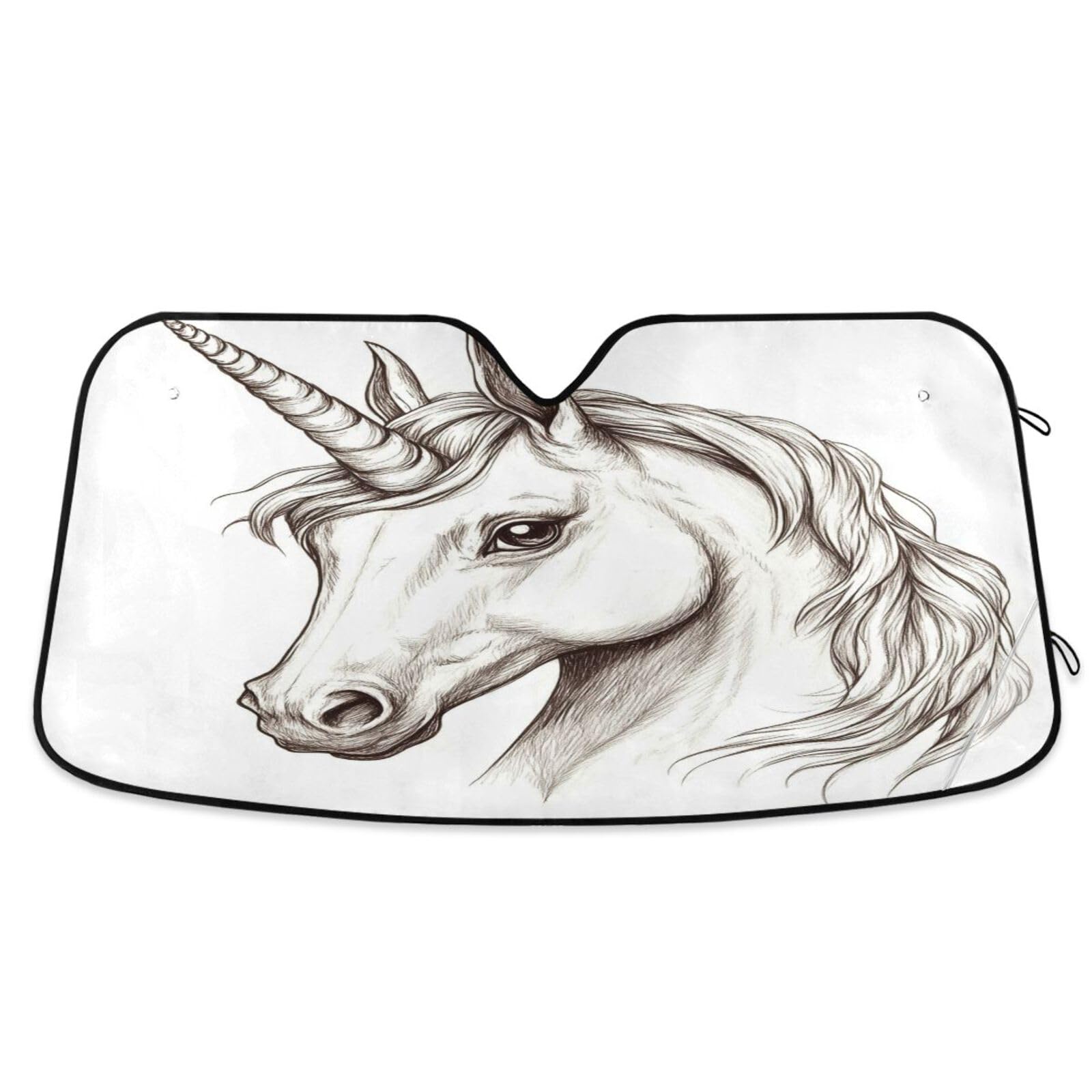Car Windshield Sun Shade, Dreamy Unicorn J Windshield Sunshades Sun Visor Protector Foldable Blocks UV Rays