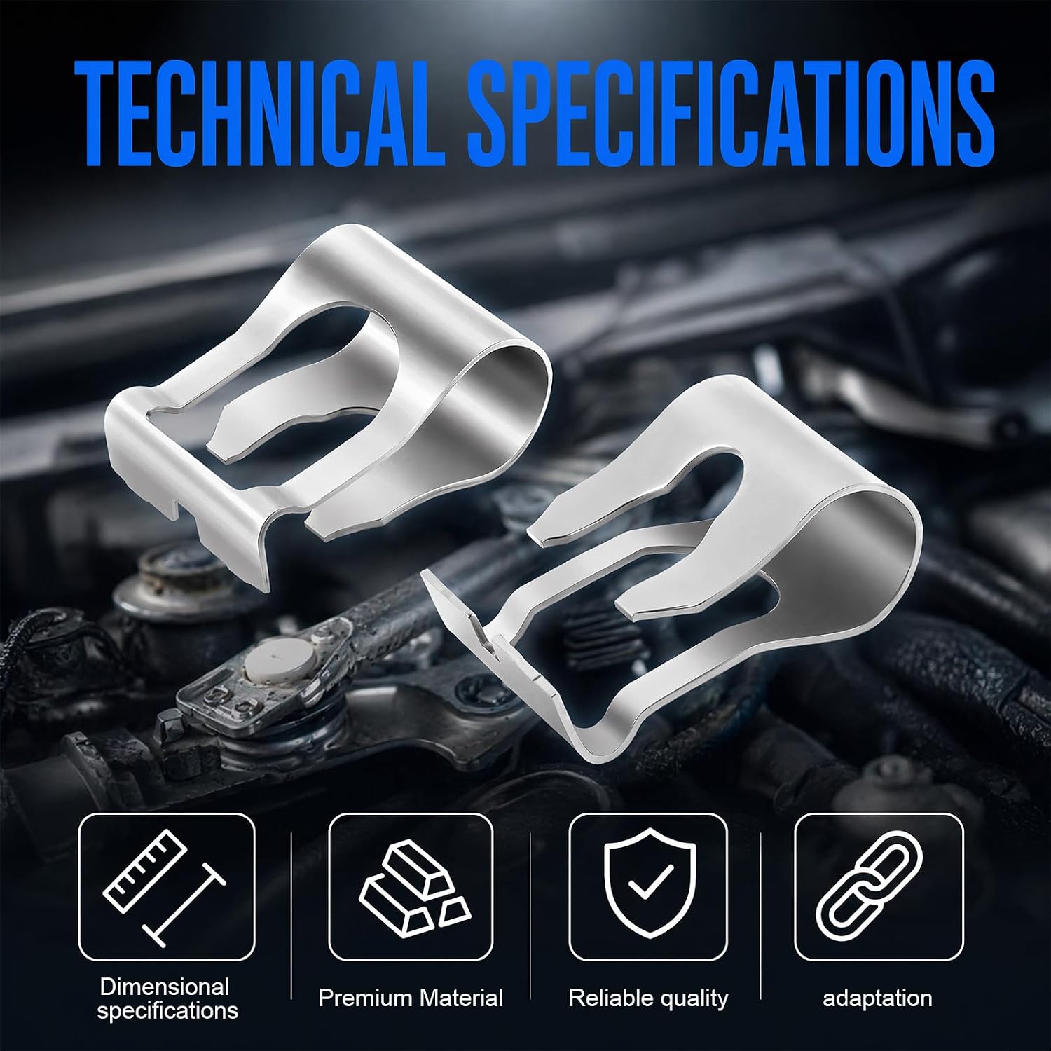 2PCS Windshield Wiper Linkage Clip, Stainless Steels Windscreen Wiper Motor Linkage Repair Clip Kit, Universal Motor Wipers Linkages Assembly Repair Clips, Car Accessories for Most Car