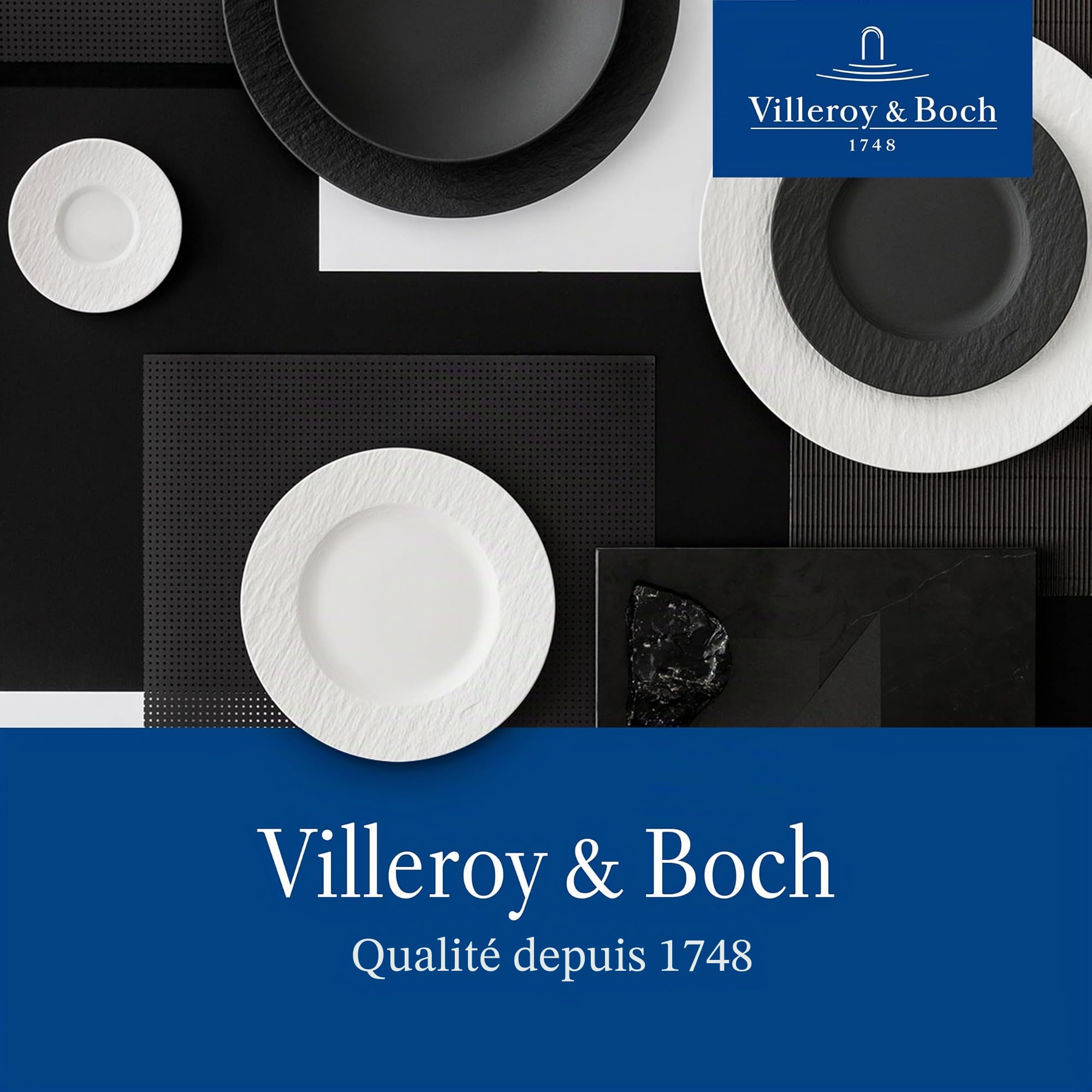 Villeroy & Boch - Oscar Couteau à Steak 6 Pièces Argent, Garanti Lave-Vaisselle, Couverts de Table, Couteaux à Steak Platine, Menagere, Ensemble Couvert, Set de Couverts de Table, Acier Inoxydable