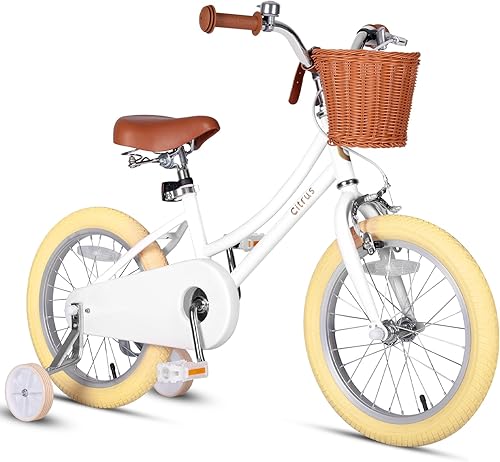 Miniatura 13 de Bicicleta para niños de 2 a 12 años de edad, niñas y niños de 12, 14, 16, 18 y 20 pulgadas, bicicletas retro con ruedas de entrenamiento, anillo de