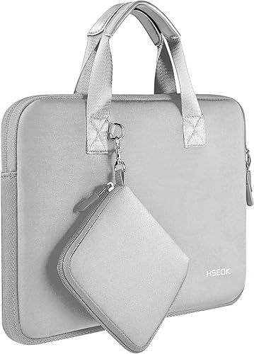 Miniatura 19 de Hseok Funda para laptop de 13.3 a 14 pulgadas con bolsa pequeña, bolsa de neopreno para computadora compatible con MacBook Pro de 14 pulgadas