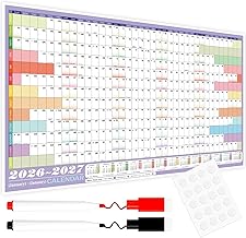 VEYLIN 2026 Wall Planner Academic Calendar 2026 Wall Calendar Yearly Wall Planner 2026 With Stickers A1 Large 85cm X 58cm