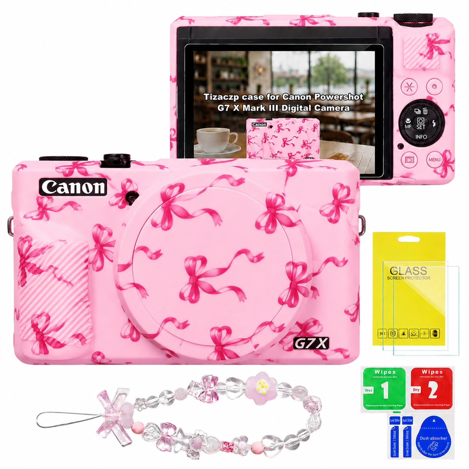 Tizaczp Camera Case for Canon G7X Mark III Cute Pattern case