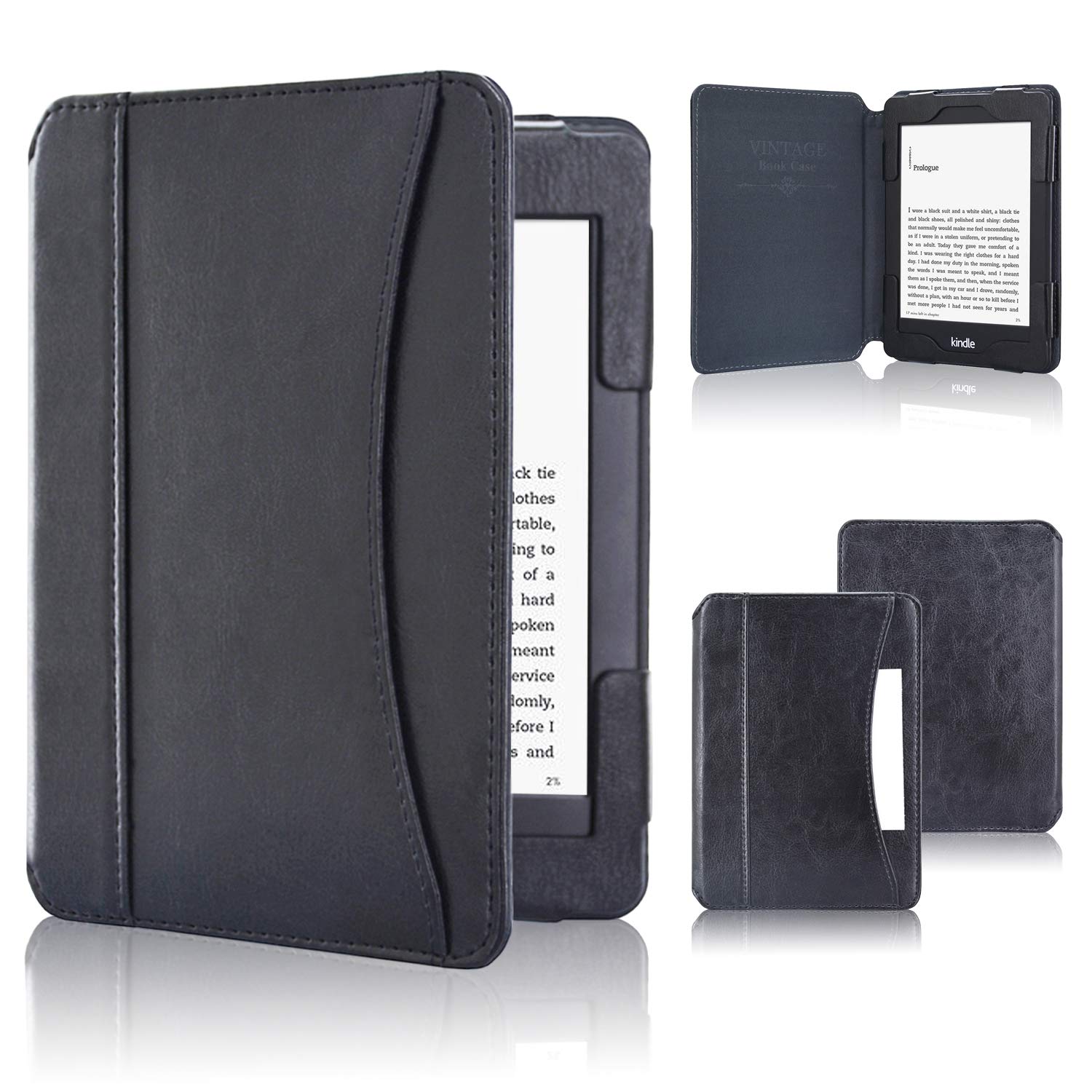 ACdream Case Fits All-New Nook Glowlight Plus 7.8 Inch 2019 Release, Folio Premium PU Leather Cover Case for Barnes&Noble Nook Glowlight Plus 7.8 Inch Ereader, Black