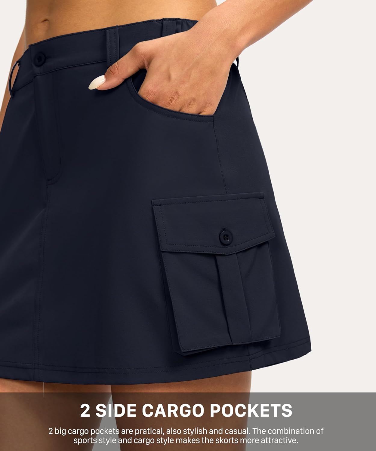 G Gradual Women's Skort 5 Pockets Cargo Skirt Golf Skirts Skorts for Women Casual Summer Hiking