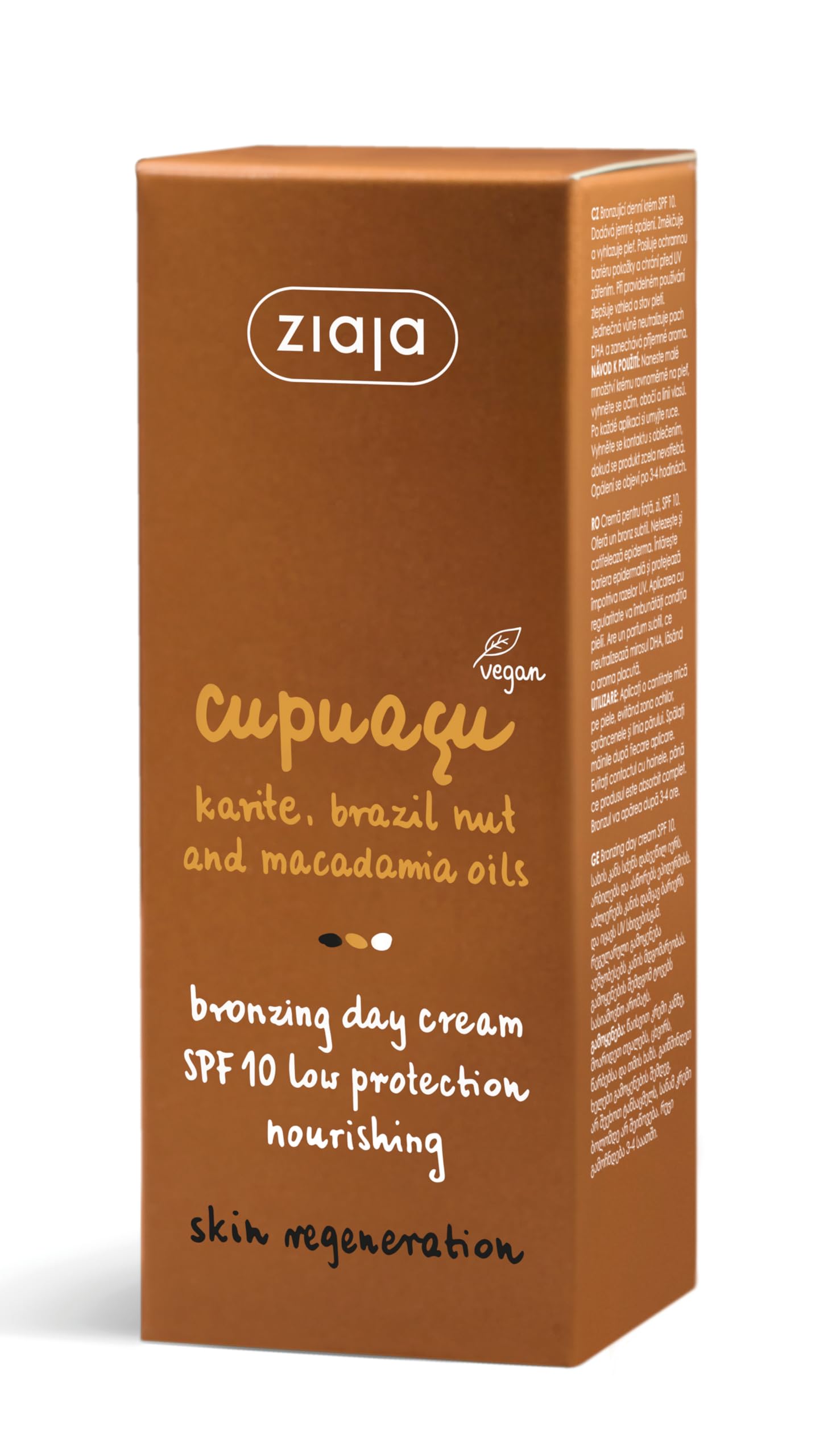 Ziaja CUPUAÇÚ Crema facial autobronceadora de día SPF10 50ml