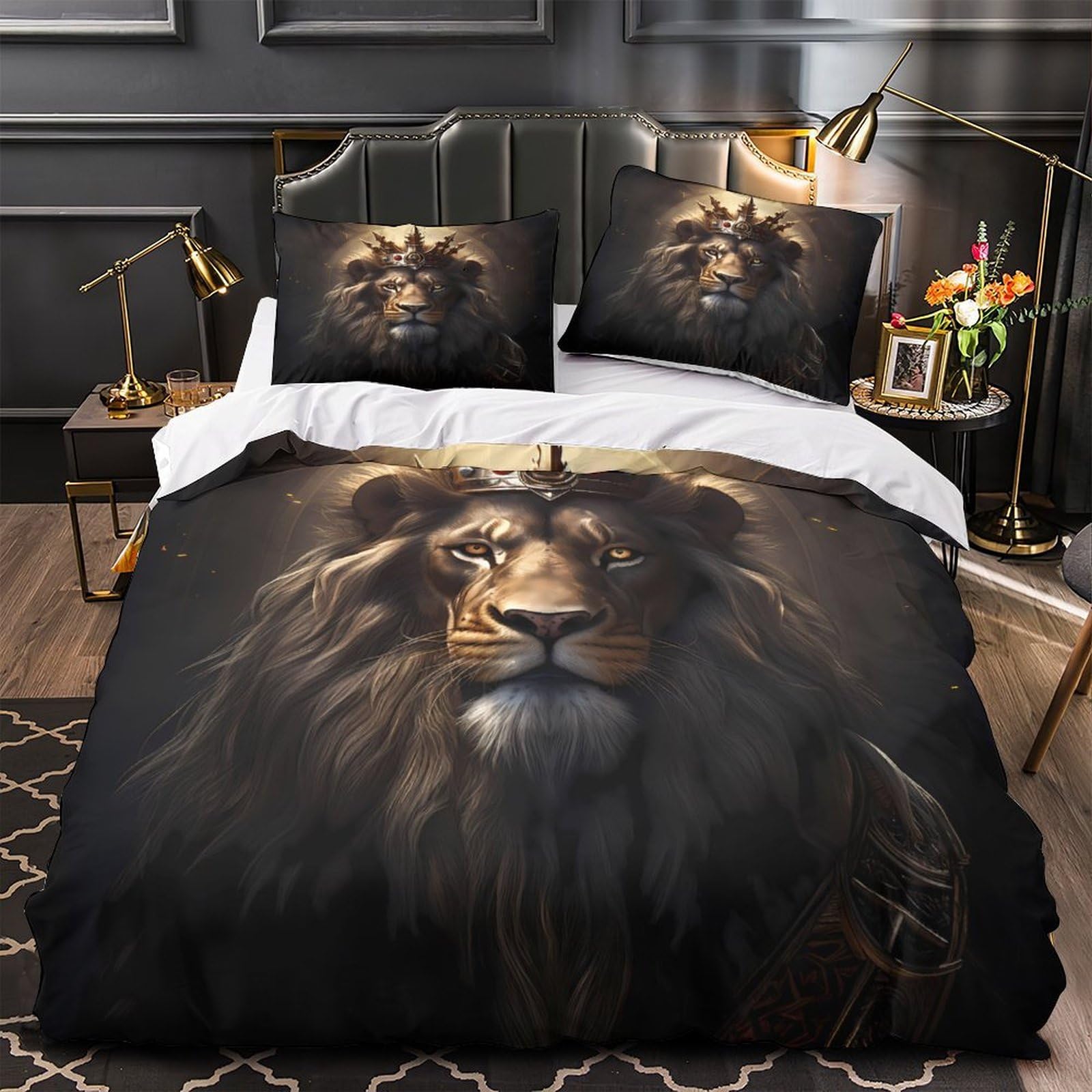 Housse de couette Le Roi Lion 140x200 cm en microfibre super douce