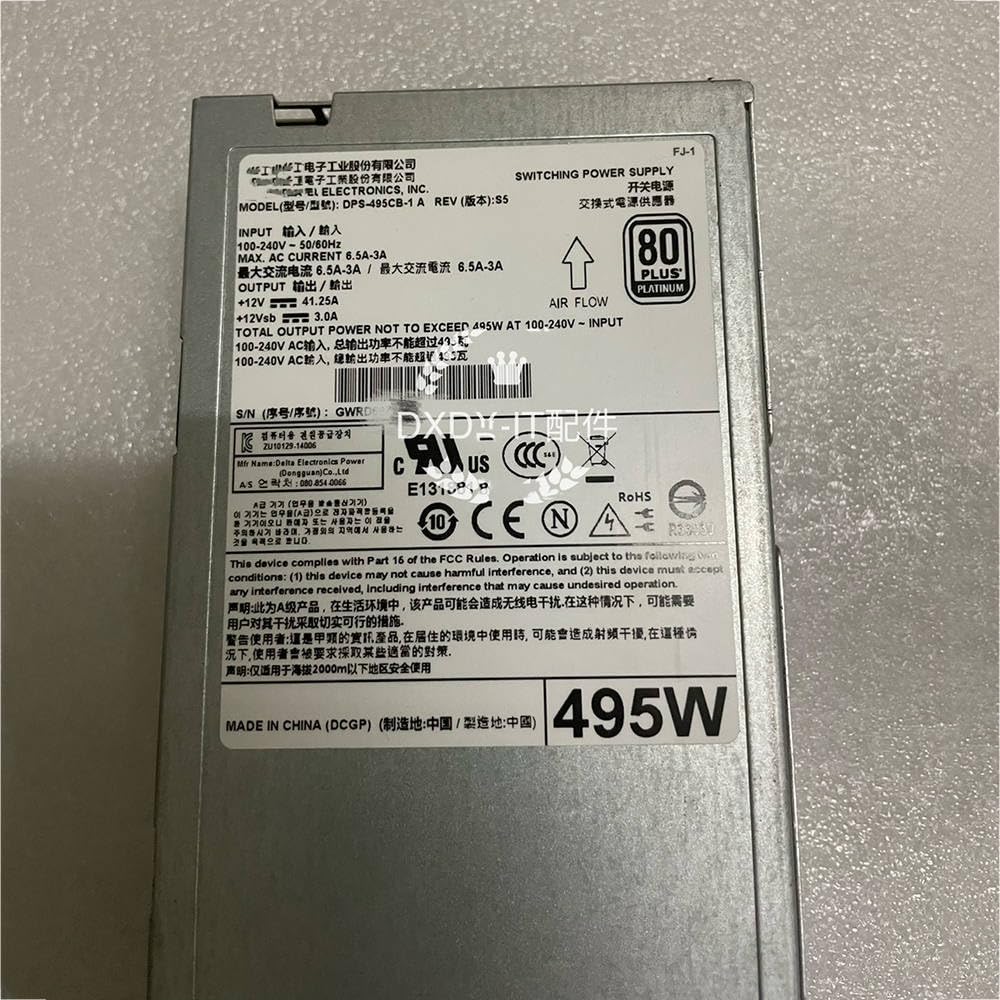 Power Supply DPS-495CB-1 A 495W PWR-00160-04 A0 Wind Blows Forward