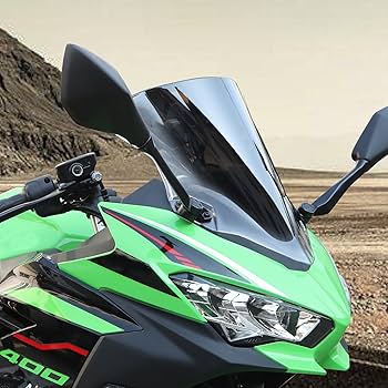 Amazon.com: LUXEMOTO Windshield for Ninja 400, Dark Tinted