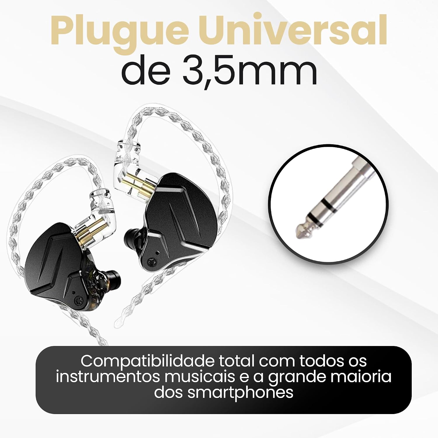 Fone de Ouvido Profissional KZ ZSN Pro X Intra-auricular, Driver Híbrido, Cabo Destacável, Original - Excelência em Som para Músicos e Cantores - Modelo 2024 - AlverSun (PRETO) Fone de Ouvido Profissional KZ ZSN Pro X Intra-auricular, Driver Híbrido, Cabo Destacável, Original - Excelência em Som para Músicos e Cantores - Modelo 2024 - AlverSun (PRETO)