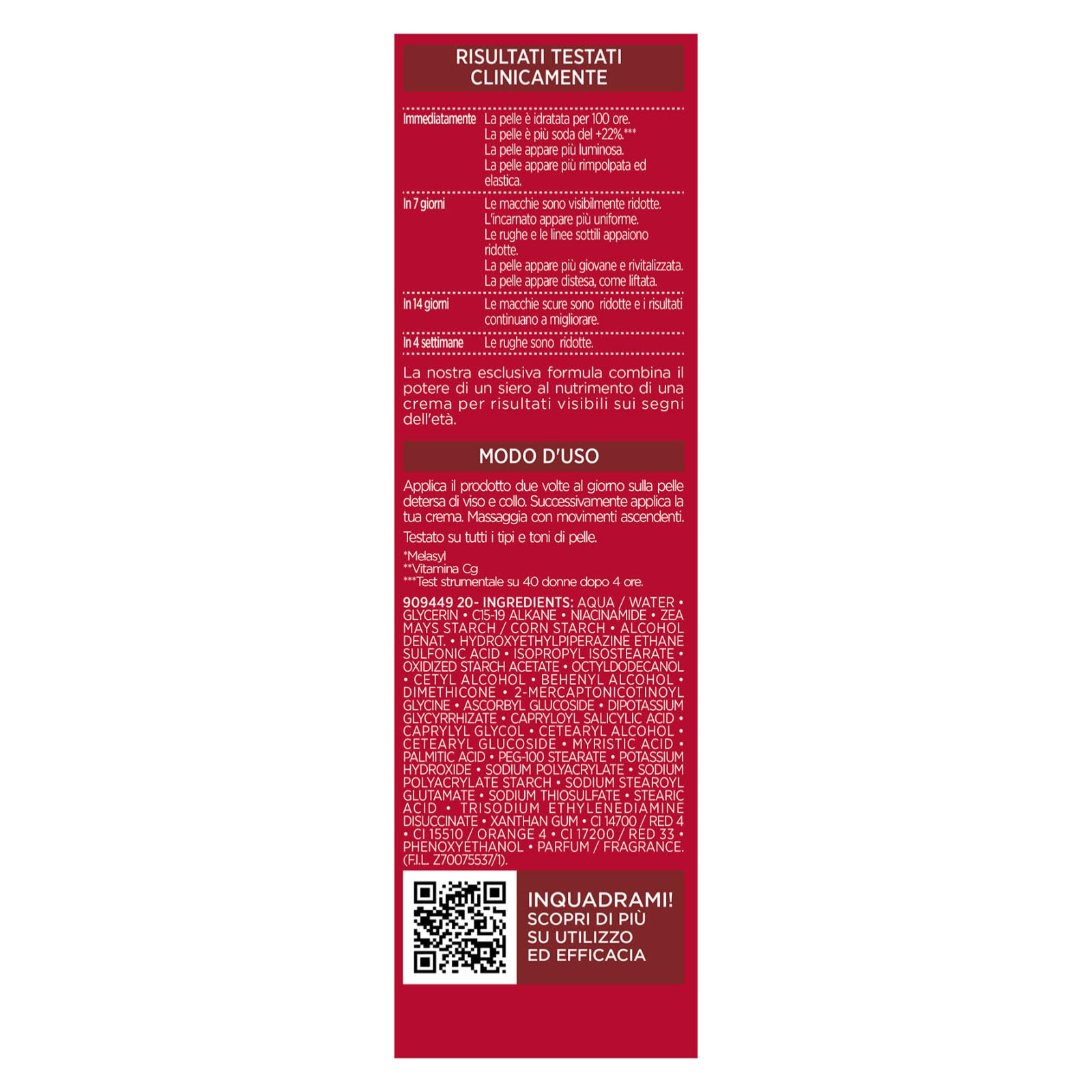 L'Oréal Paris Revitalift Laserowe serum do twarzy w kremie przeciw starzeniu się przeciw plamom, nawilżające, ujędrniające, do odświeżonej i elastycznej skóry z melasyną, witamina C i niacynamid, 2