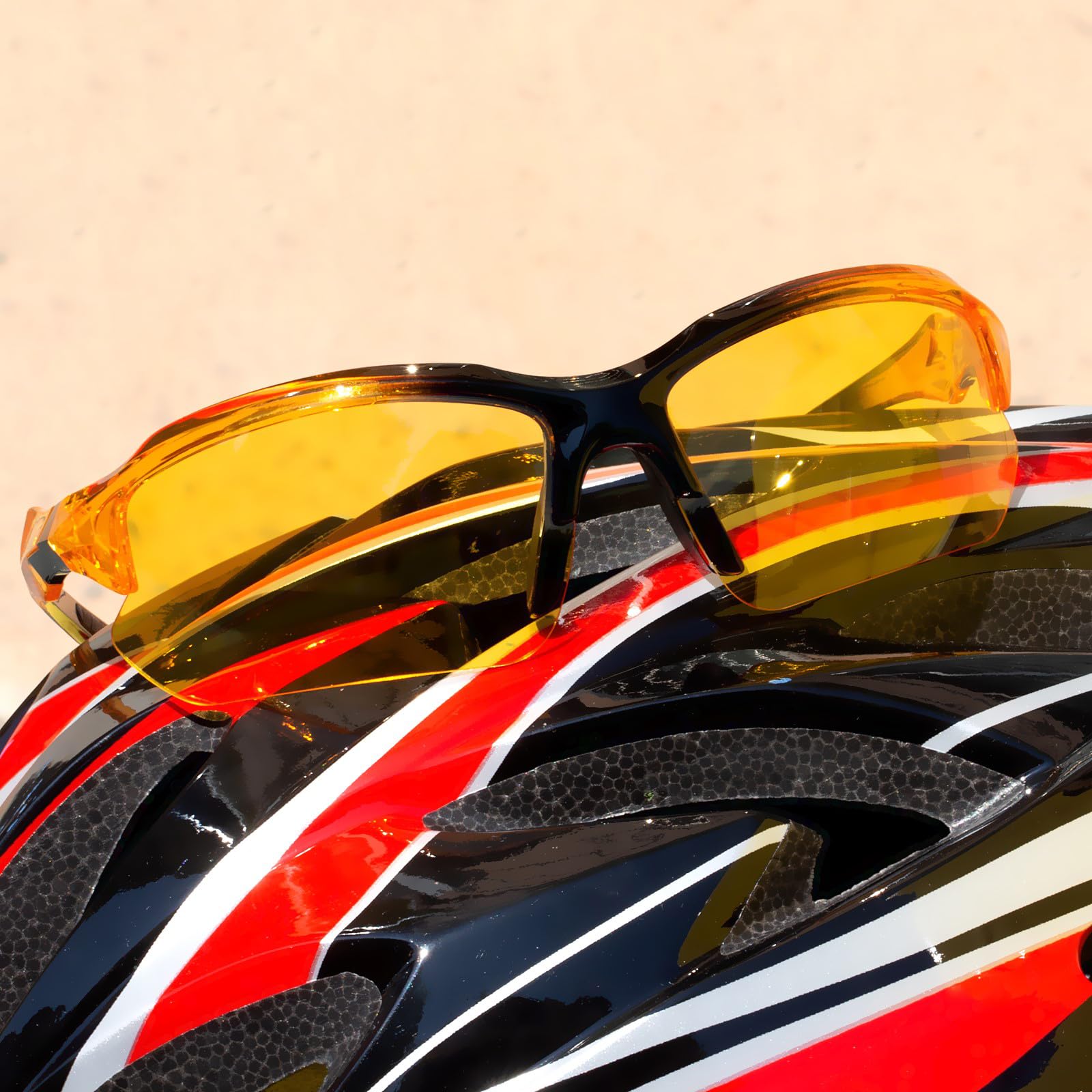 Confezione da 3 occhiali polarizzati per la visione notturna, da uomo, per guida, ciclismo, sport, lenti gialle antiriflesso, montatura leggera