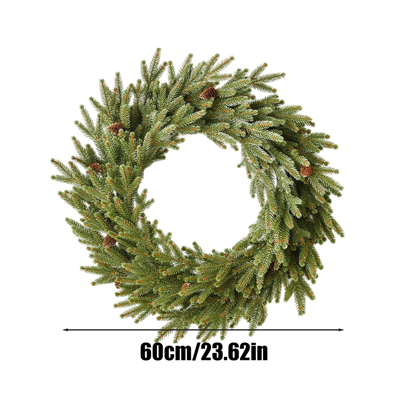 Weihnachts-Türkranz 58 cm Kieferngrün Wanddekoration für die Haustür