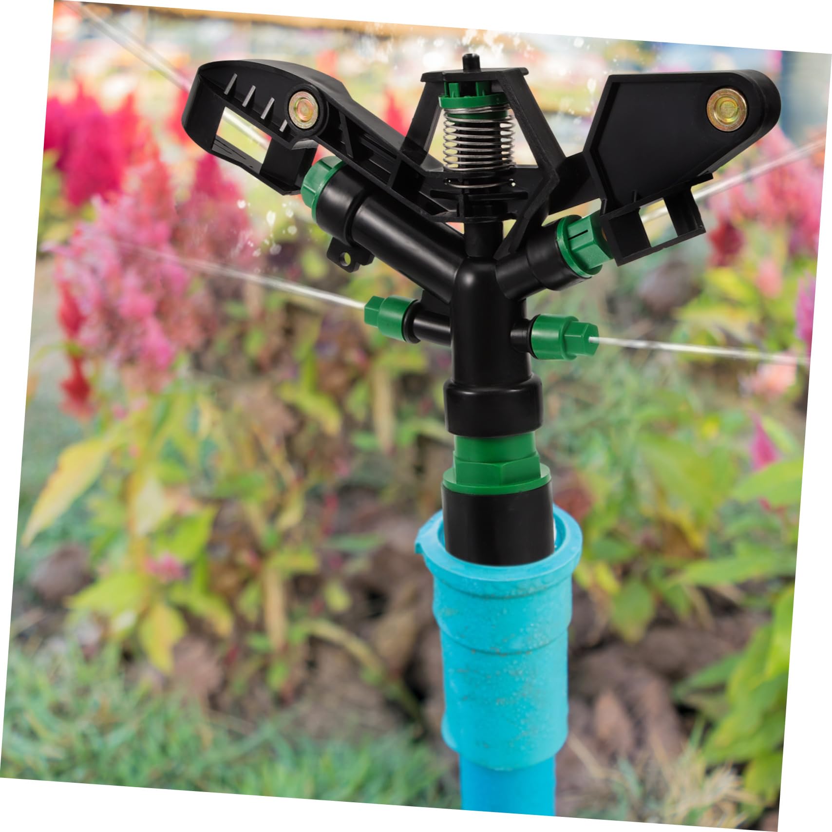 BESPORTBLE 2pcs Metal Rotating Sprinkler Heads for Lawn Garden Irrigation 360° Auto Sprinkler Water Sprayer Easy Install Random Style