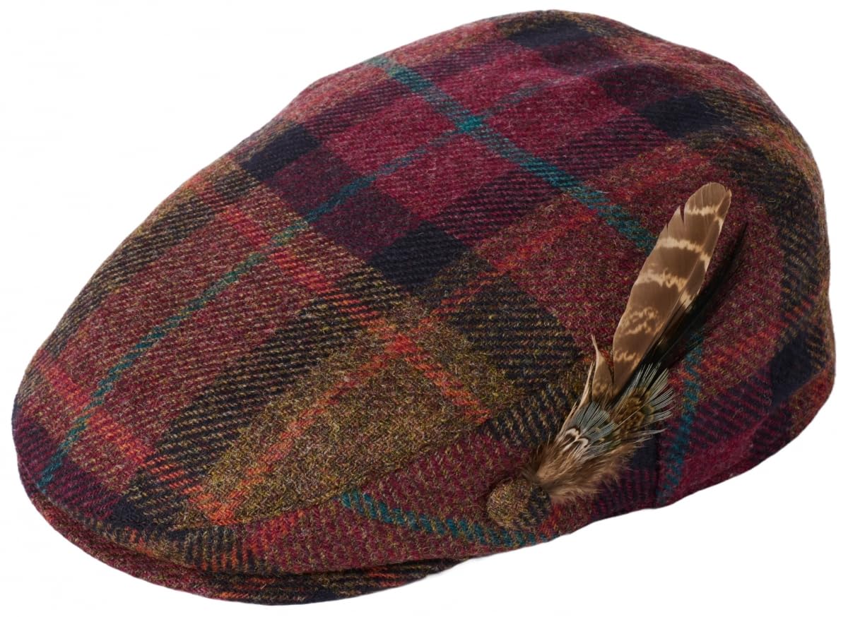 Failsworth Millinery Ladies Tweed Country Cap - Damson, Small-Medium