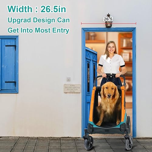 Miniatura 3 de Carro para perros grandes, cochecito extra grande para perros medianos, cochecito para perros para 2 perros, carrito para mascotas, carrito para