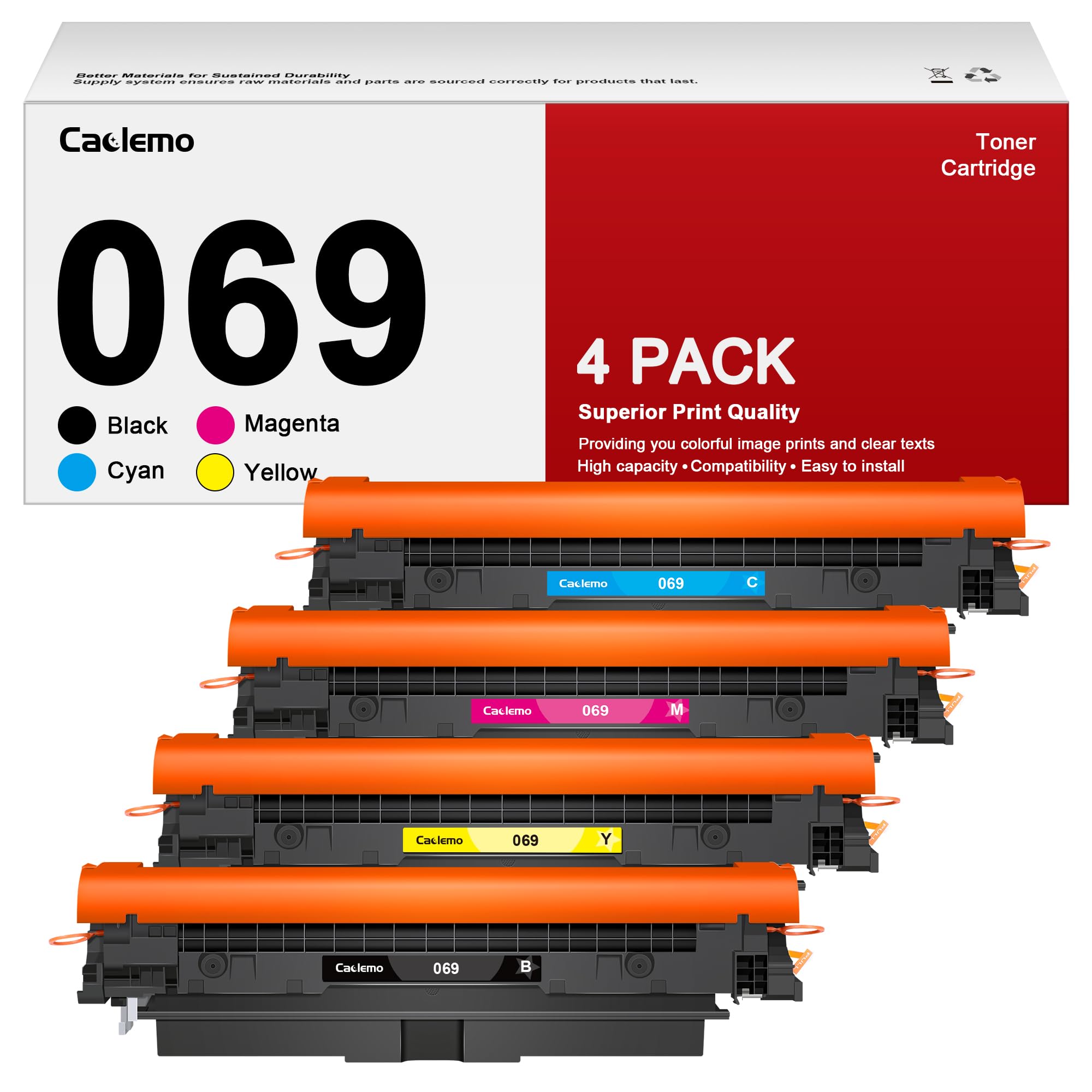 069 Toner Cartridge Set MF753Cdw Replacement for Canon 069 Toner Cartridge Set 069H Cartridges 069 069H for Canon imageCLASS MF753Cdw MF751Cdw