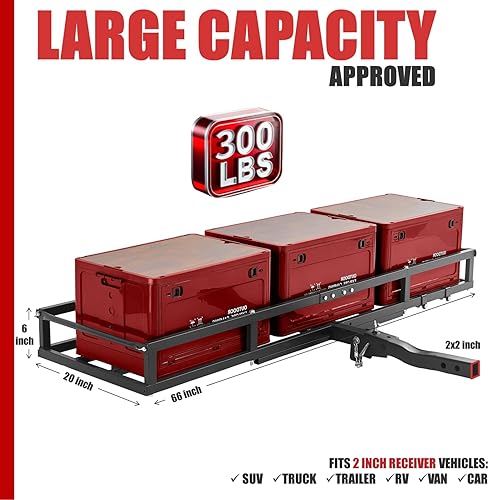 Miniatura 4 de Soporte de bicicleta de montaje en enganche para bicicleta eléctrica resistente, viene con portador de carga para 2 bicicletas eléctricas de montaña