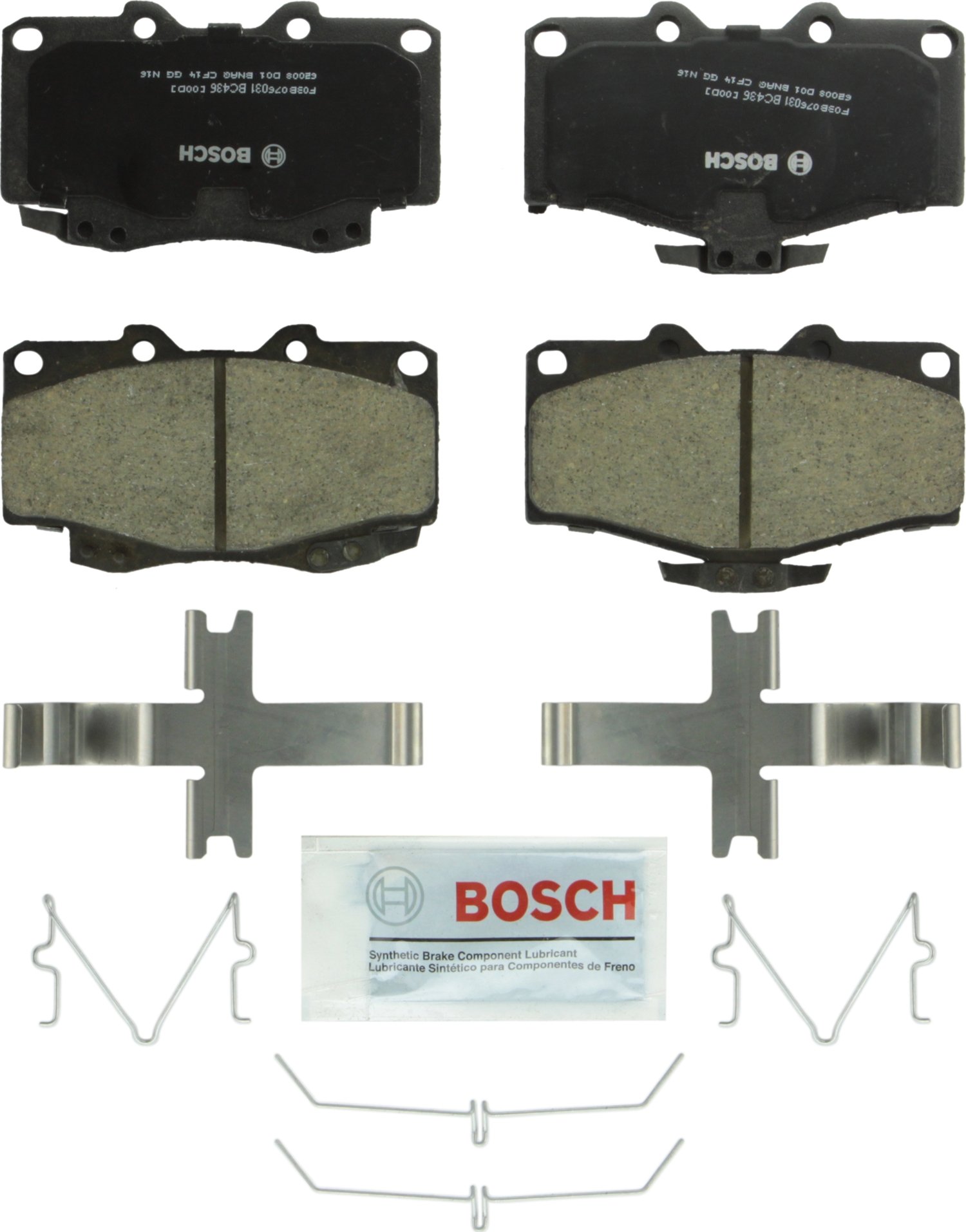 Bosch Automotive BP1078 QuietCast Premium Semi-Metallic Disc Brake Pad Set For: Subaru Forester, Legacy, Outback, B9 Tribeca, Tribeca, WRX, Front — view 203