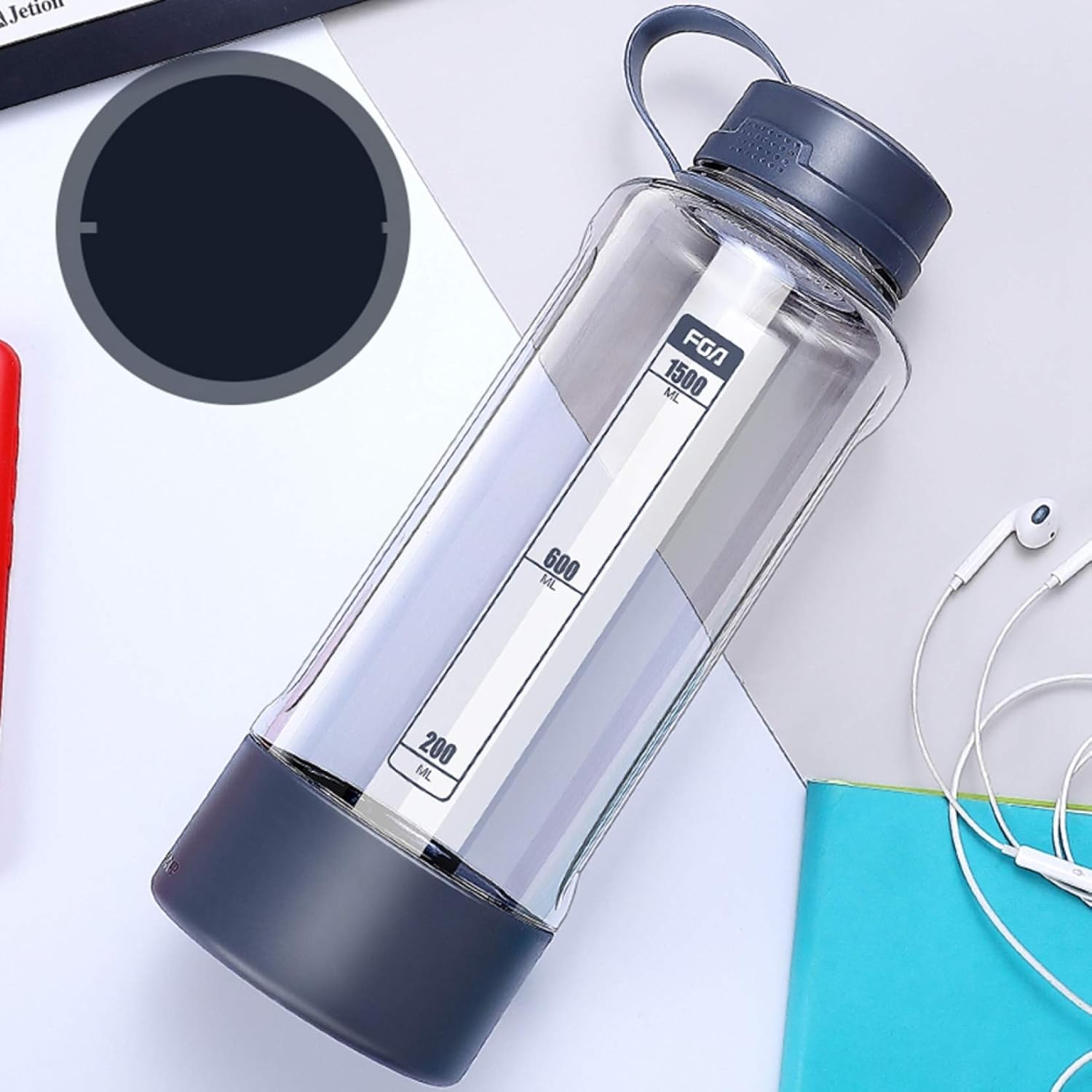 大容量水筒 1500ml 1リットル 600ml タンブラー クリアボトル 蓋付き マグボトル ウォーターボトル オフィス用 通勤 ポーツ 運動用 アウトドア ランニング サイクリング ケータイ 超軽量 男女兼用 洗いやすい Faz Co Zm