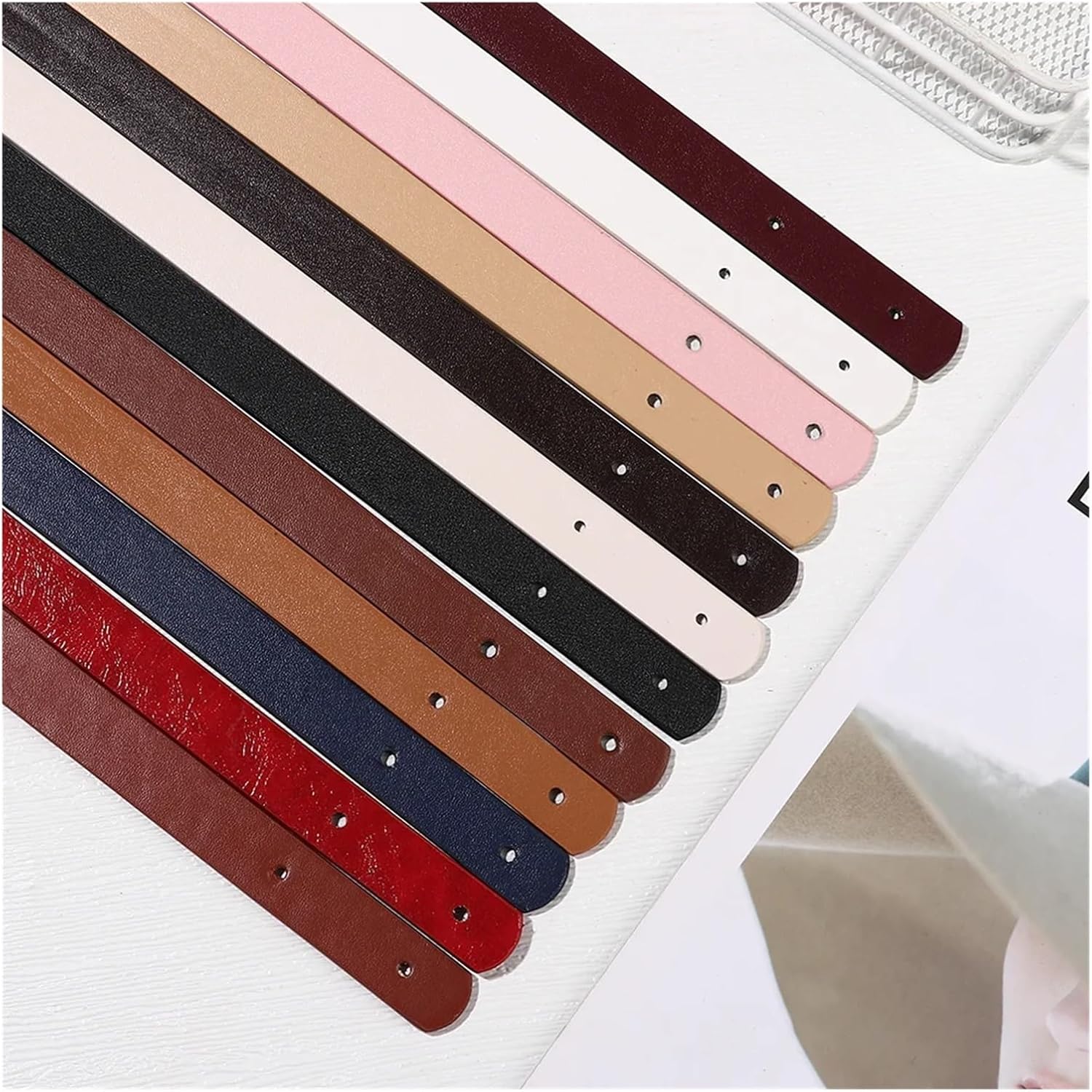 Leather Bag Handle 2Pcs Detachable PU Leather Bag Belt Handbag Band Handle Shoulder Bag Strap Gift Box Handle Band DIY Bag Accessories(Wine red)