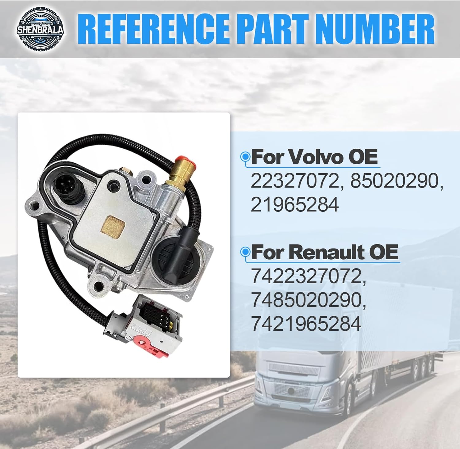 22327072 85020290 21965284 Clutch Control Solenoid Valve, Clutch Solenoid 24V, Clutch Control Valve New for Volvo I-Shift and Renault Optidriver Transmission, 7422327072 7485020290 7421965284