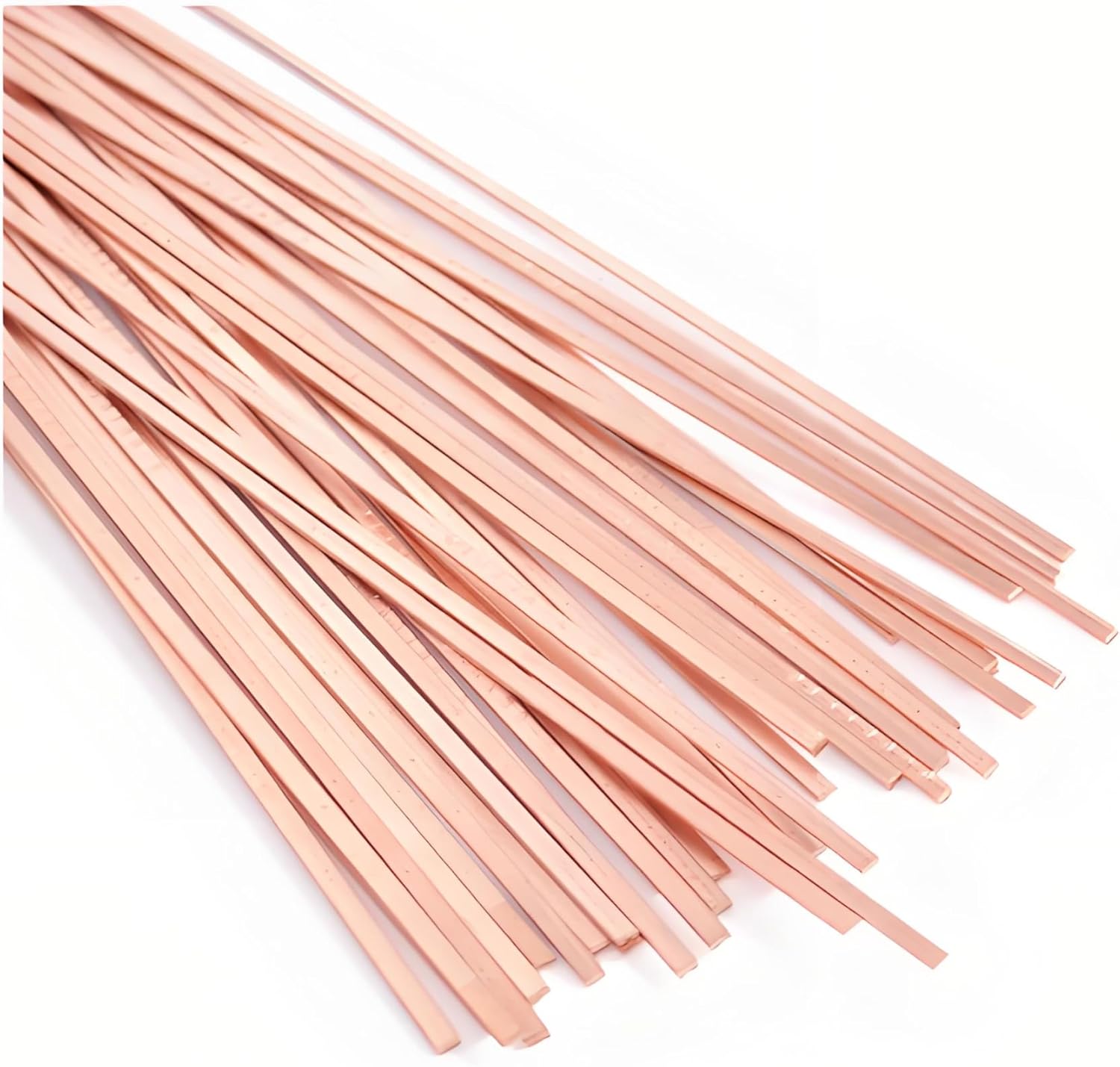 TechNode AWS BCuP-5 Self-Fluxing Copper Phosphorus Brazing Rods, 0.050" x 1/8" x 15.74" Flat Sticks (50-Pack) for HVAC, Refrigerator, AC & Copper Pipe Repair