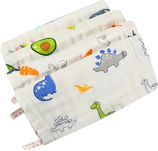 Hoement 4 Pçs Toalha De Rosto Toalhas De Banho Macias Panos De Rosto Panos De Bebê Roupas De Lavagem De Bebê Toalhas De Rosto De Bebê Toalhas Para Crianças Lenço De Alimentação Pano De