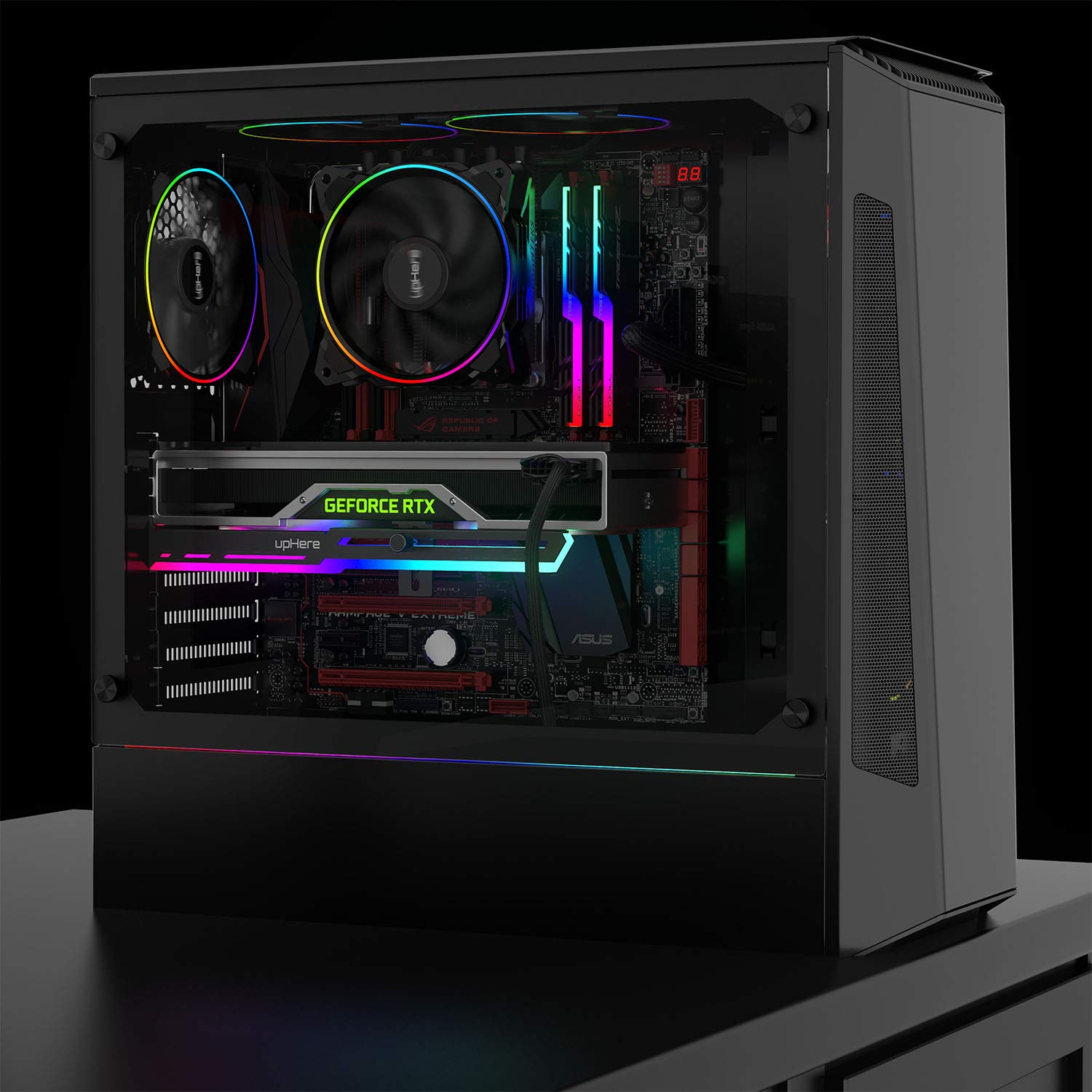 Nеw Prоduсt upHere 120mm RGB LED with Remote Control Case Fan,Dual Halo LED Pc Fan,High Performance Silent Fan for PC Cooling,EN1206-5 Flаѕh Dеаlѕ - 70% оƒƒ upHere 120mm RGB LED with Remote Control Case Fan,Dual Halo LED Pc Fan,High Performance Silent Fan for PC Cooling,EN1206-5