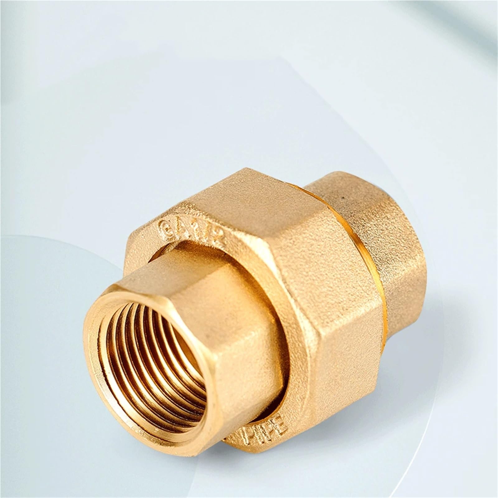 H59 Brass 1/2" 3/4" 1" 2" BSPP Female To Female Thread Pipe Fitting Thickening Union Joint Water Gas Coupler Connector(H58 Brass,1")