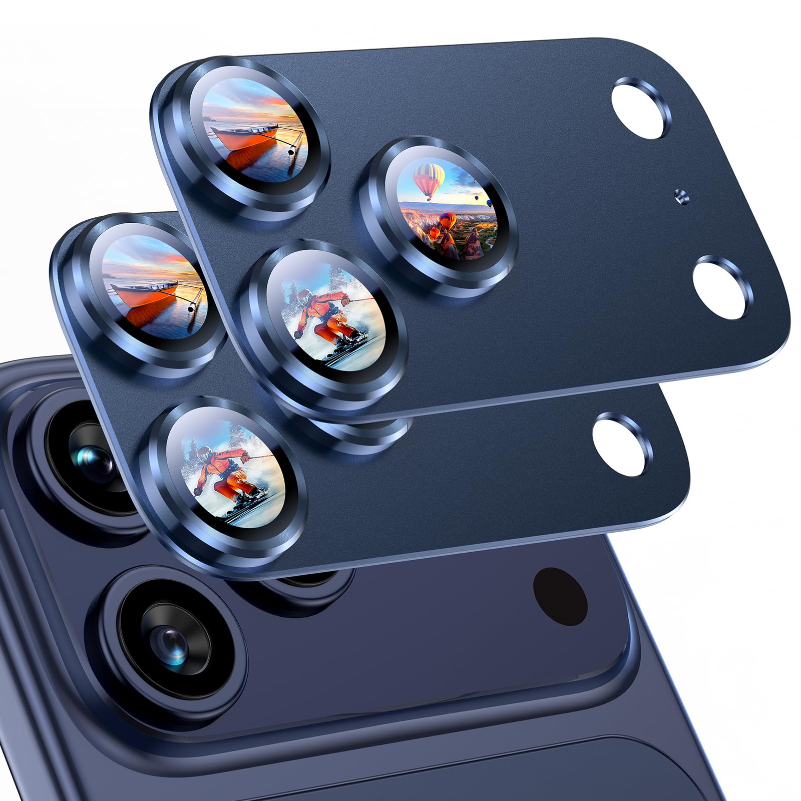 Uyiton for iPhone 17 Pro Max Camera Lens Protector, Metal Frame Glass Cover