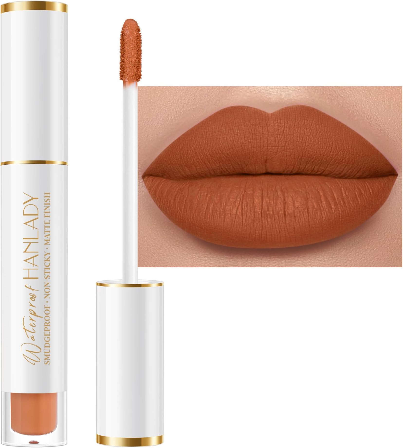Caramel Lipstick Long Lasting Lipsticks for Women Pigmented Smudgeproof Transferproof Vegan Cruelty Free Lip Makeup, A60 Canyon