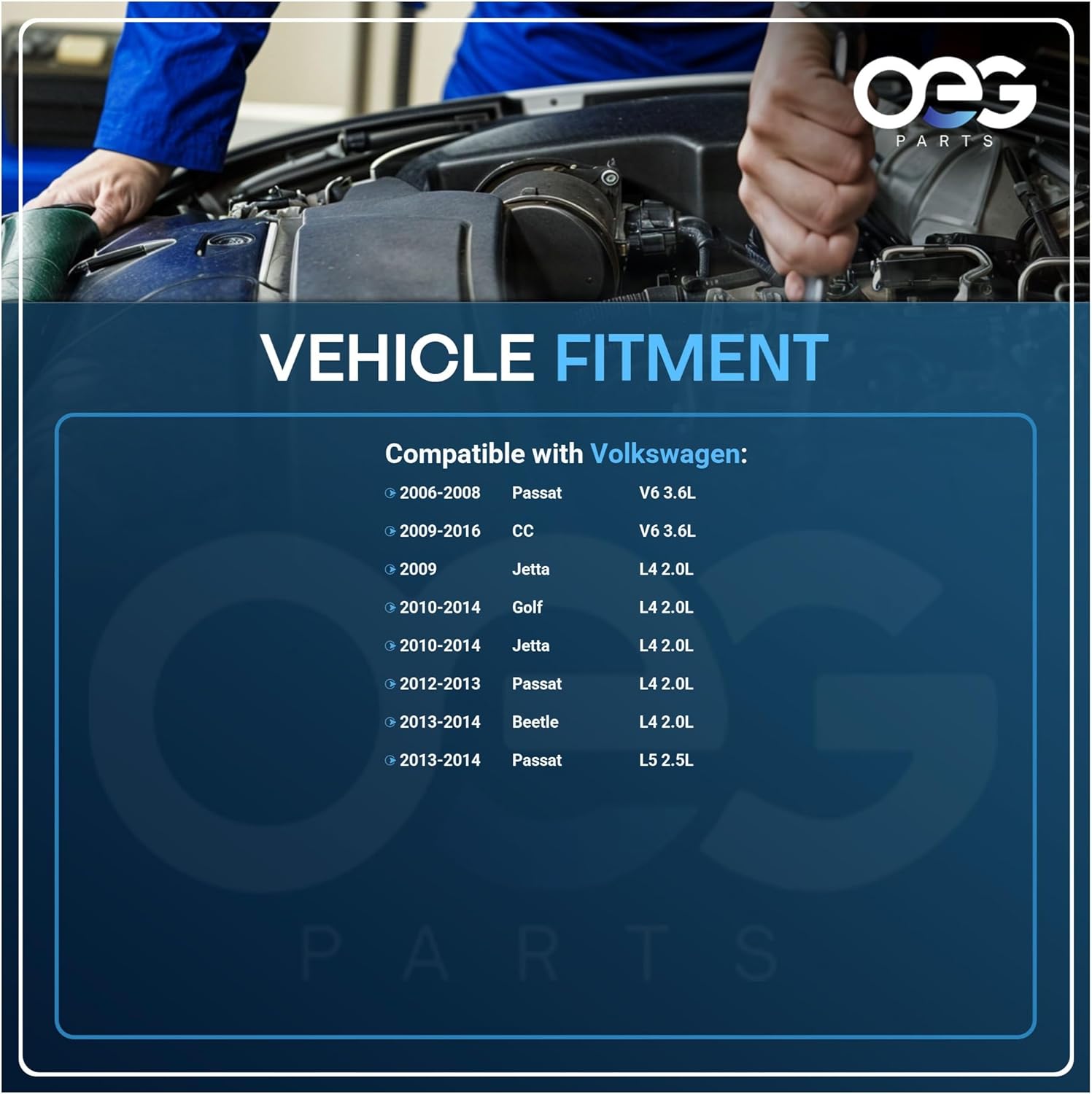 OEG Parts New Starter Compatible with Volkswagen Beetle 2.0L, Passat 2.5L 2013-2014; Passat 2.0L 2012-13, Golf 2.0L 2010-14, CC 3.6L 2009-16, Jetta 2.0L 2009-14 0001123039 02M911023P 02M911024X