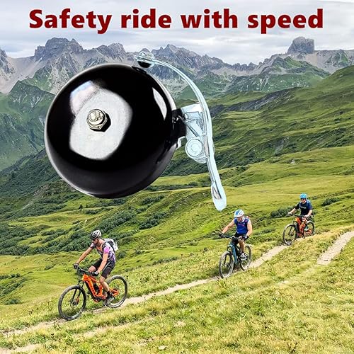 Miniatura 6 de Campana clásica, accesorios de bicicleta con sonido nítido y nítido para adultos y jóvenes, elegante bocina para bicicletas de carretera y montaña