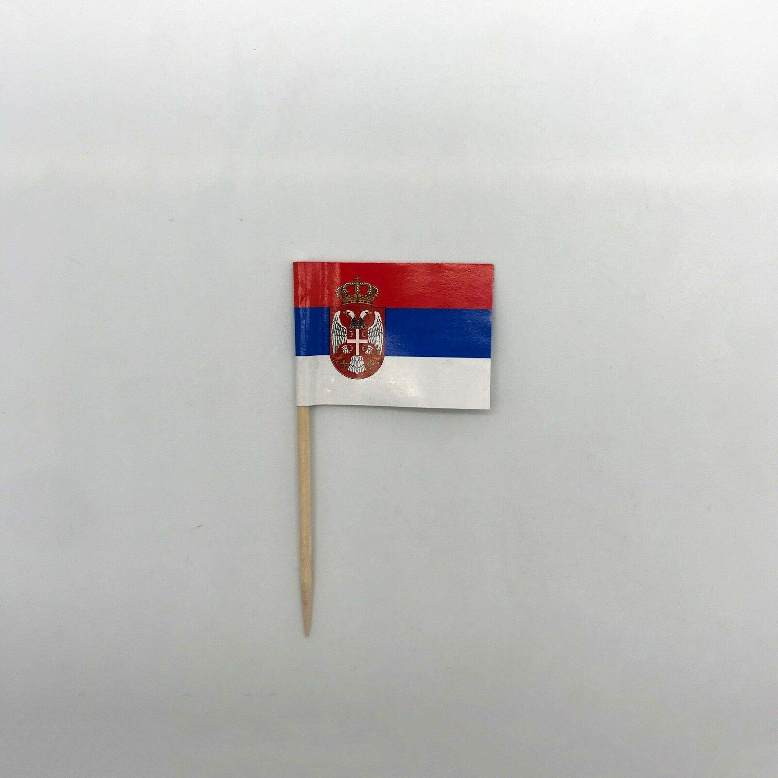 Be-Creative Serbia Toothpicks Mini Flag Paper Cupcake Sticks Party Cocktail Catering Countries Deco