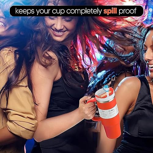Miniatura 3 de Juego de tapones de silicona para derrames, compatible con Stanley Cup 1.0 de 40 onzas30 onzas, accesorios para vasos, incluye tapa para pajilla,