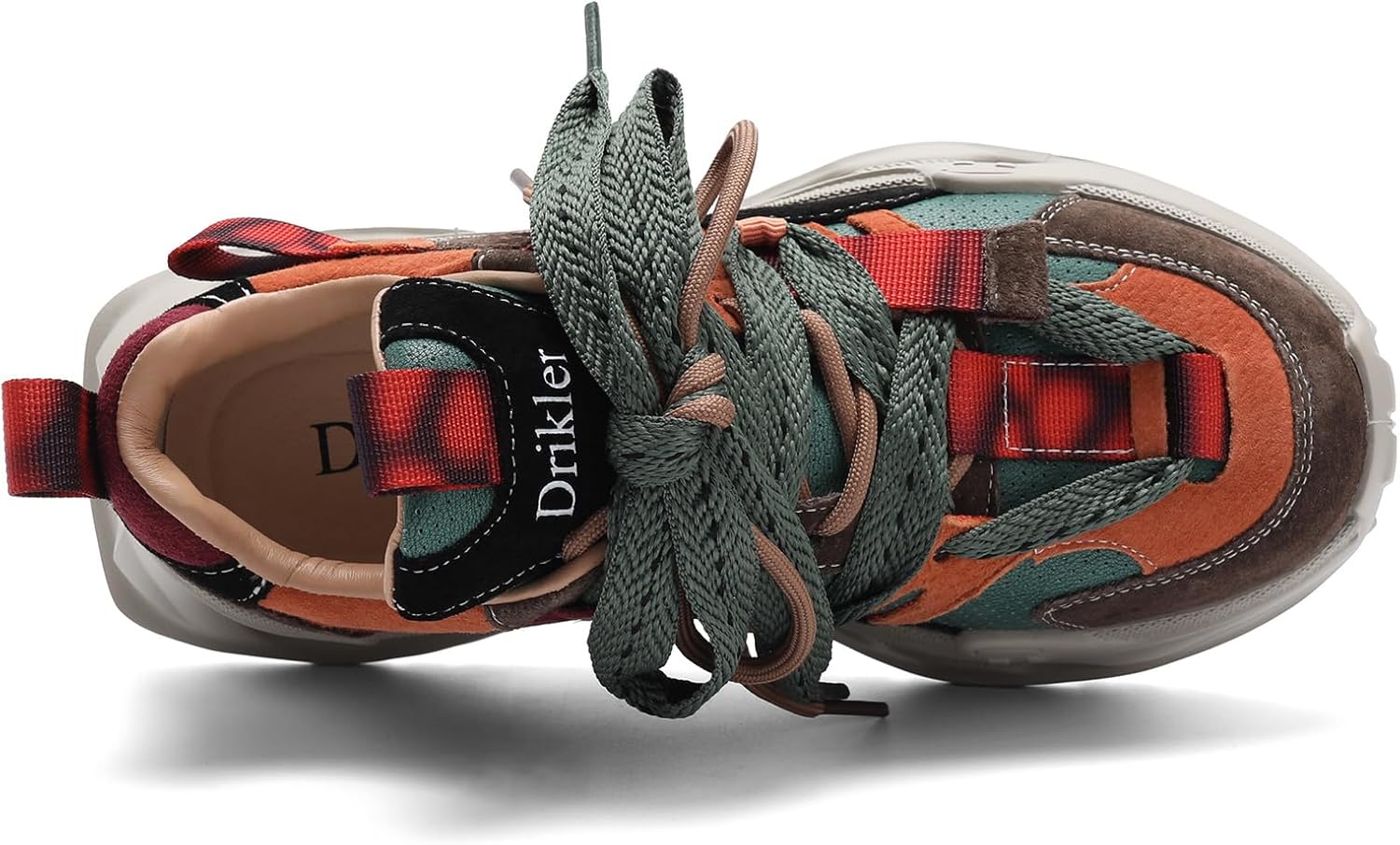 Women's Platform Shoes Chunky Comfort Orthopedic Wedge Walking Shoes Fashion Lace Up Casual Non-Slip Running Shoes - Image 3